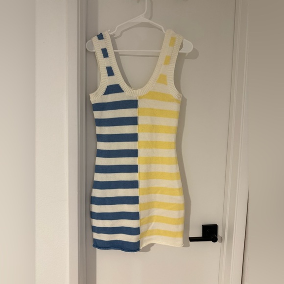 STAUD Mini Seashore Dress Buttercup Seashore Stripe - Picture 4 of 5